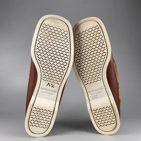 Sebago Docksides Women's 9 M Brown Leather Lace Up Boat Shoes Comfort Loafer EUC - Picture 4 of 9